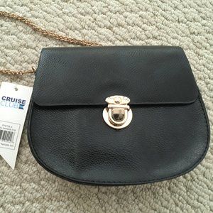 NWT Cruise Club Cross Body Bag Saddle Style Black